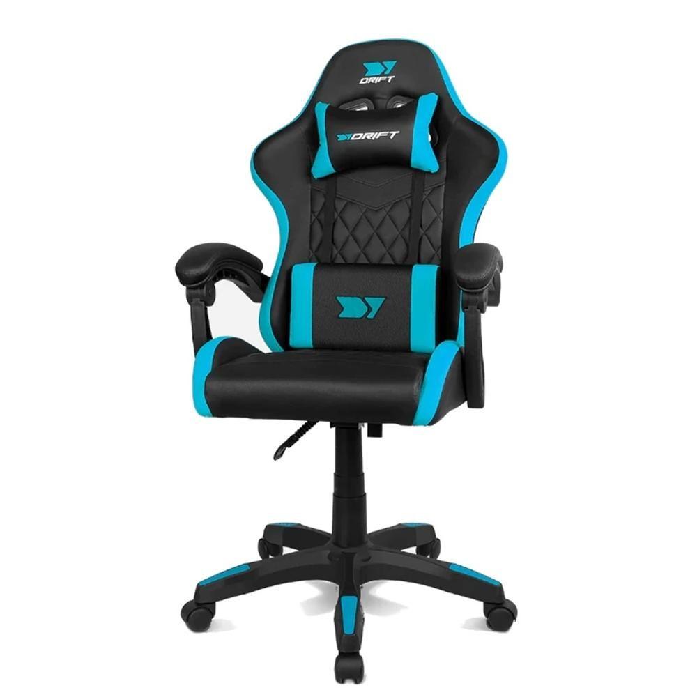 Cadeira Gaming DRIFT DR35 (100 kg - 10 cm - Poliuretano - Preto/Azul)
