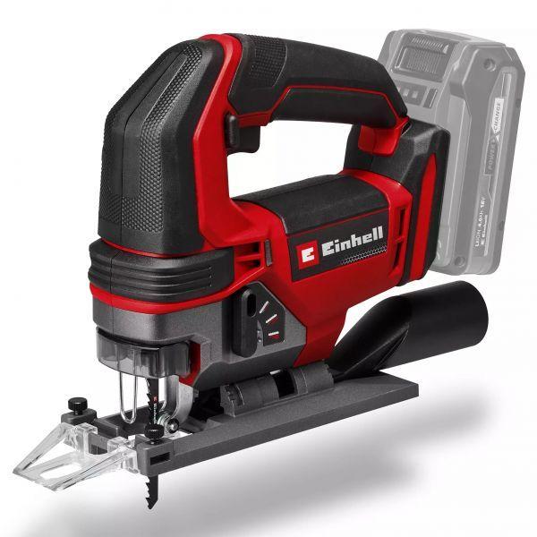 Serra Tico-Tico a Bateria EINHELL TE-JS 18/100 Li - Solo (18 V - Corte em madeira até 100 mm - Preto/Vermelho/Inox)