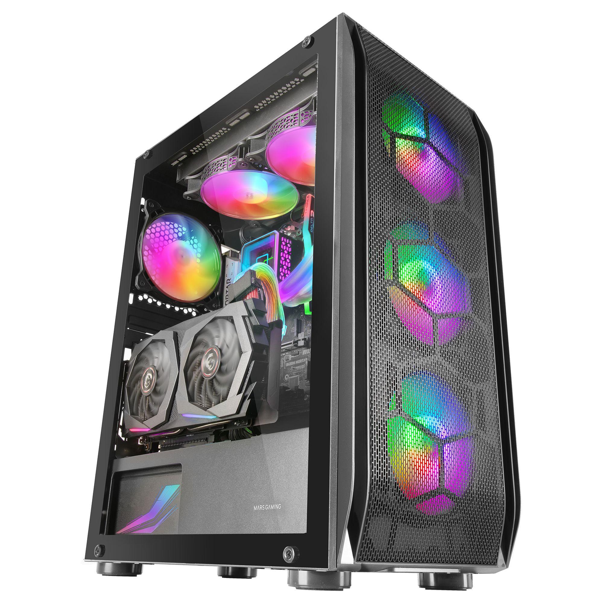 Caixa PC Gaming MARS GAMING MC-KX (Torre - Vidro temperado - 16 cm - Preto) — miniatura 5