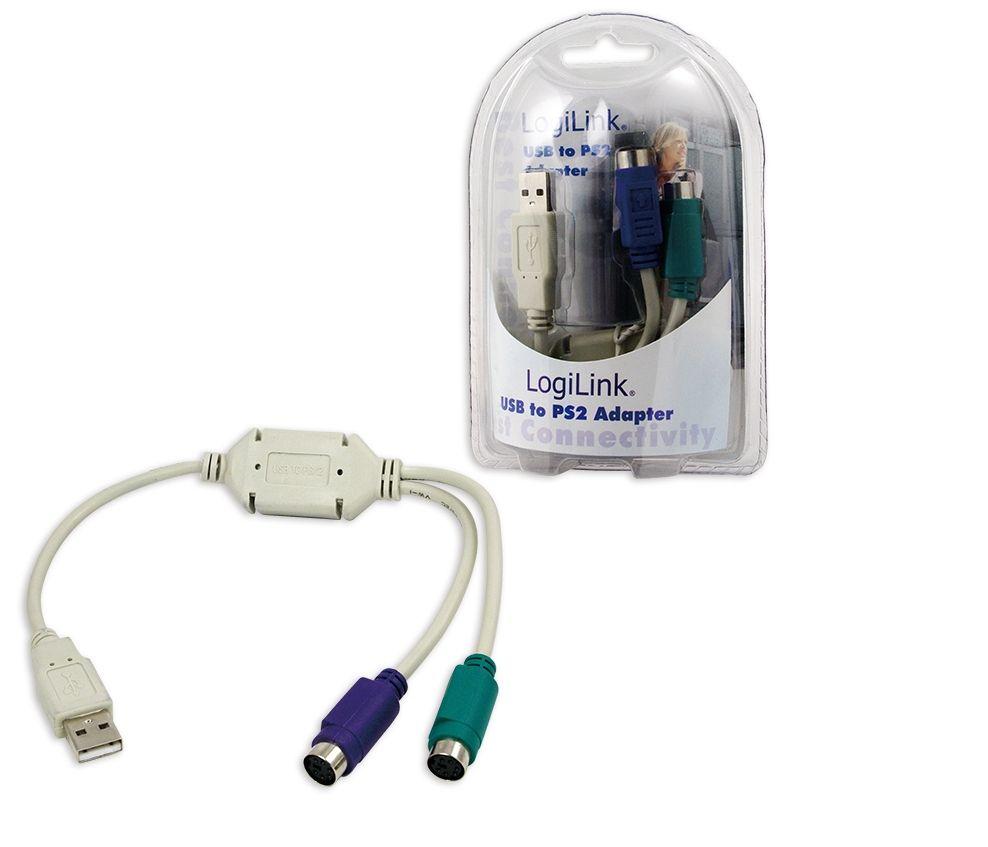 Cabo Adaptador LOGILINK AU0004A (USB 1.1 - Cabo adaptador USB para PS/2 - Cinzento) — miniatura 2