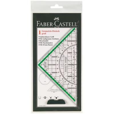 Esquadro Geométrico FABER-CASTELL 177090 (20 cm - Transparente)