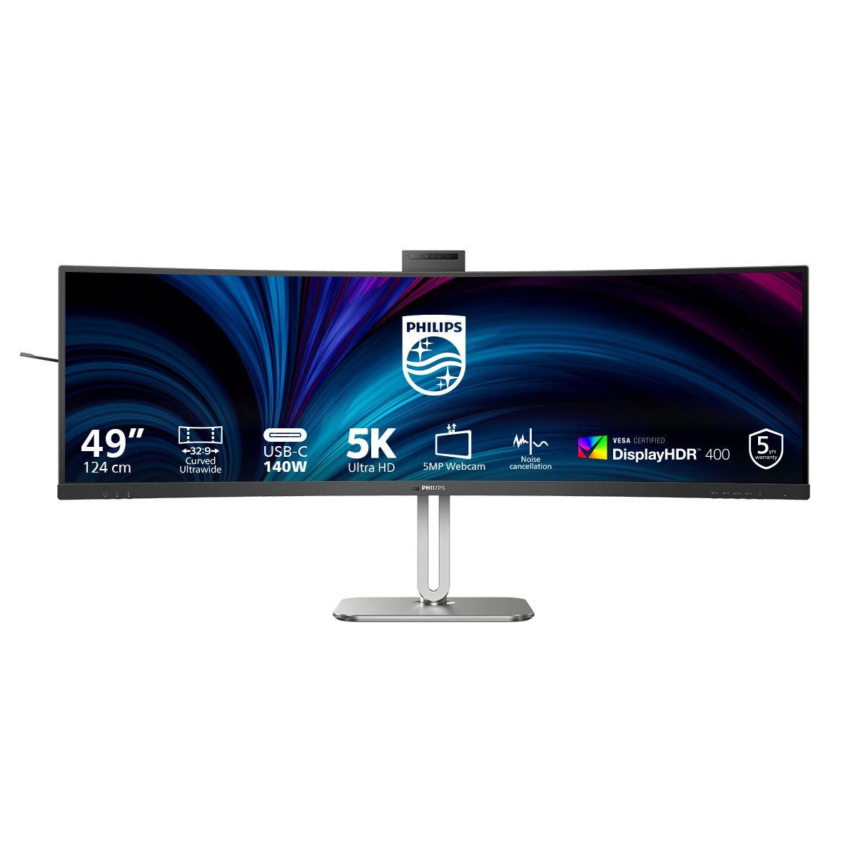 Monitor PHILIPS 5000 Series 49B2U5900CH/00 (48,8" - VA - 75 Hz - Preto)