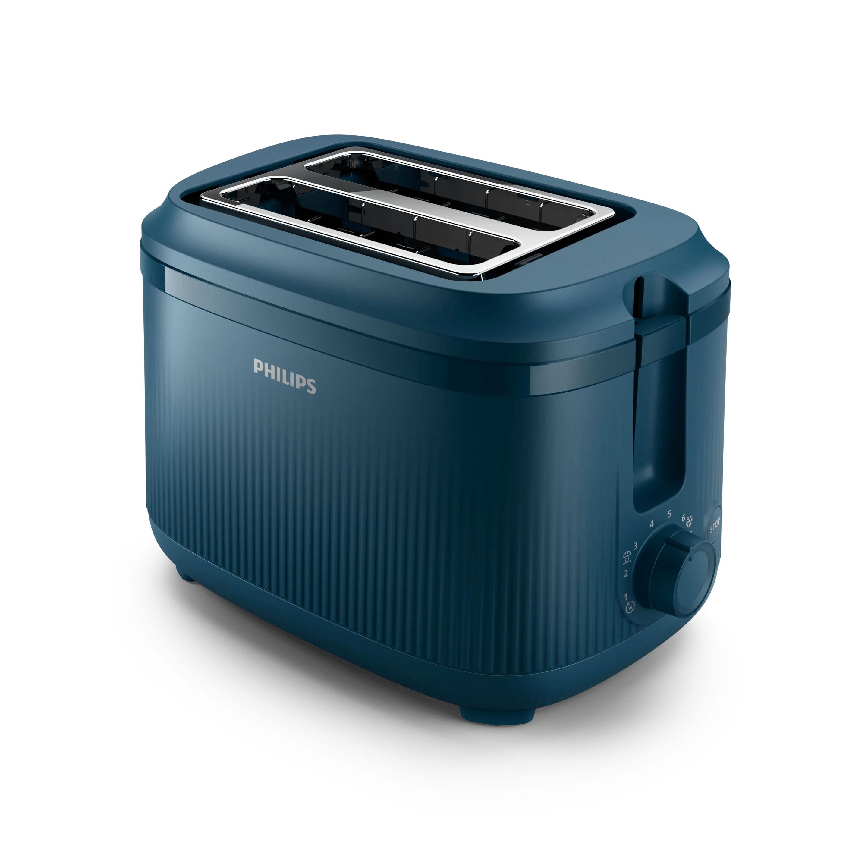 Torradeira PHILIPS 3000 Series HD2511/70 (830 W - 2 fatias - Plástico - Azul)