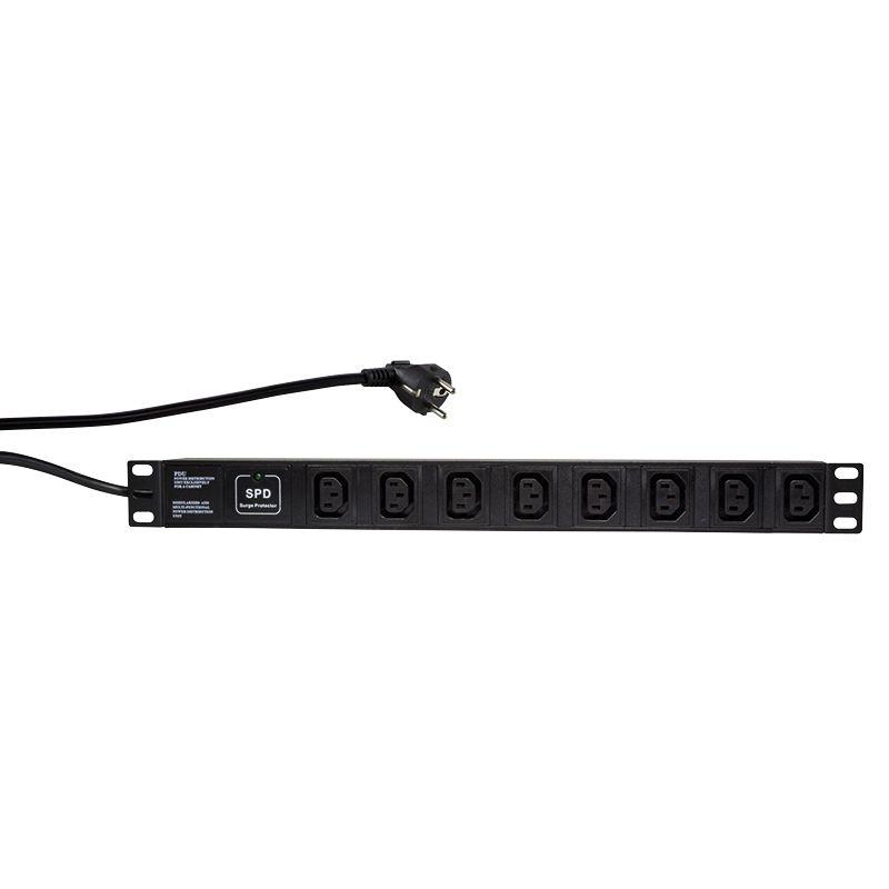 Unidade de Distribuição de Energia LOGILINK PDU8A01 (Acoplador C13 - 19 polegadas - CEE 7/7 - Preto)