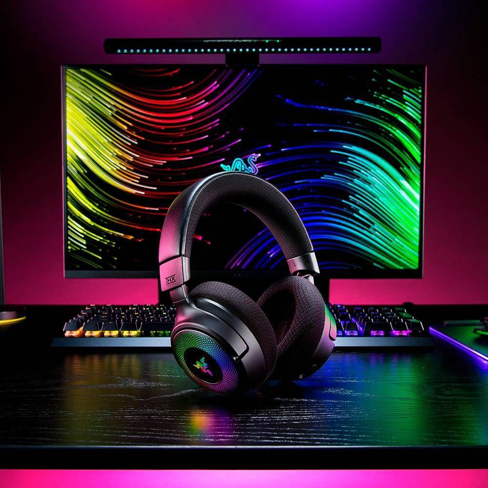 Headset Gaming RAZER Kraken V4 (Binaural - Sem fios - Supra-aural - Preto) — miniatura 3