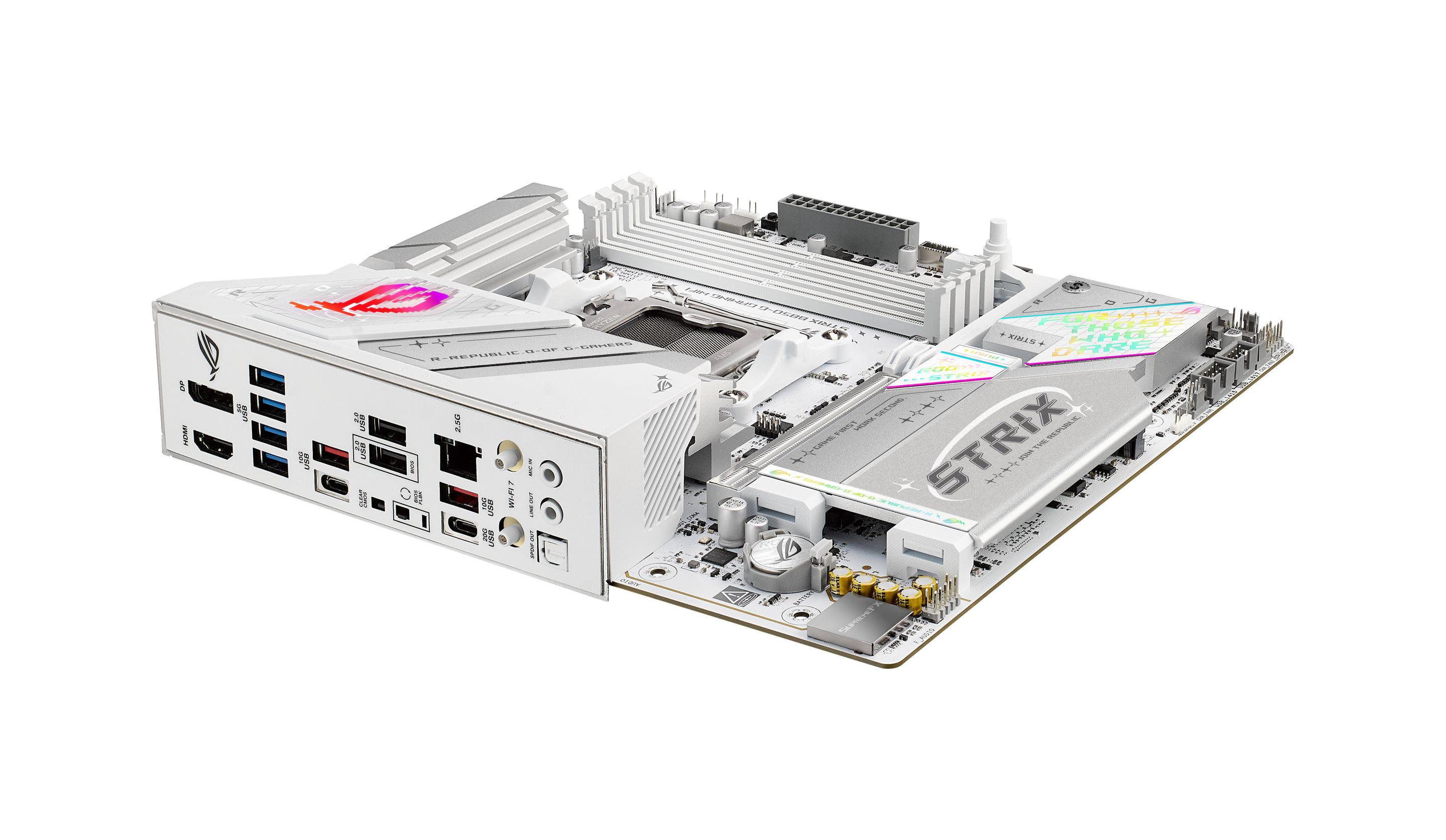 Motherboard ASUS ROG STRIX B850-G GAMING WIFI (AM5 - micro-ATX - Duplo canal - Branco), miniatura 5