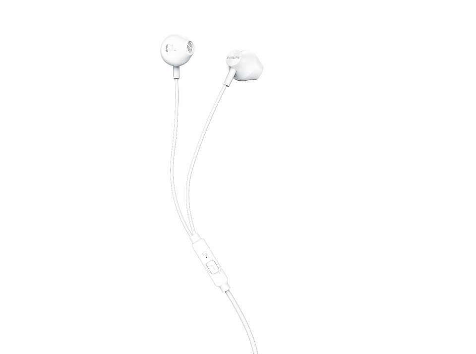 Auscultadores PHILIPS TAUE101WT/00 (Binaural - Com fios - Intra-aural - Branco)