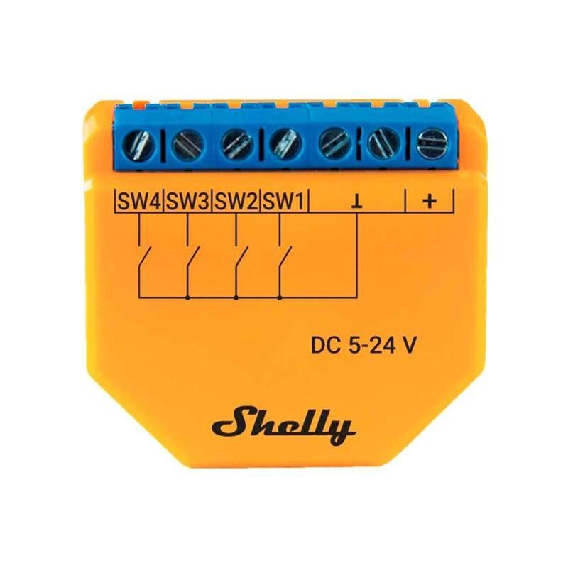 Módulo de Entradas Digitais SHELLY Plus i4 DC (Laranja) — miniatura 4