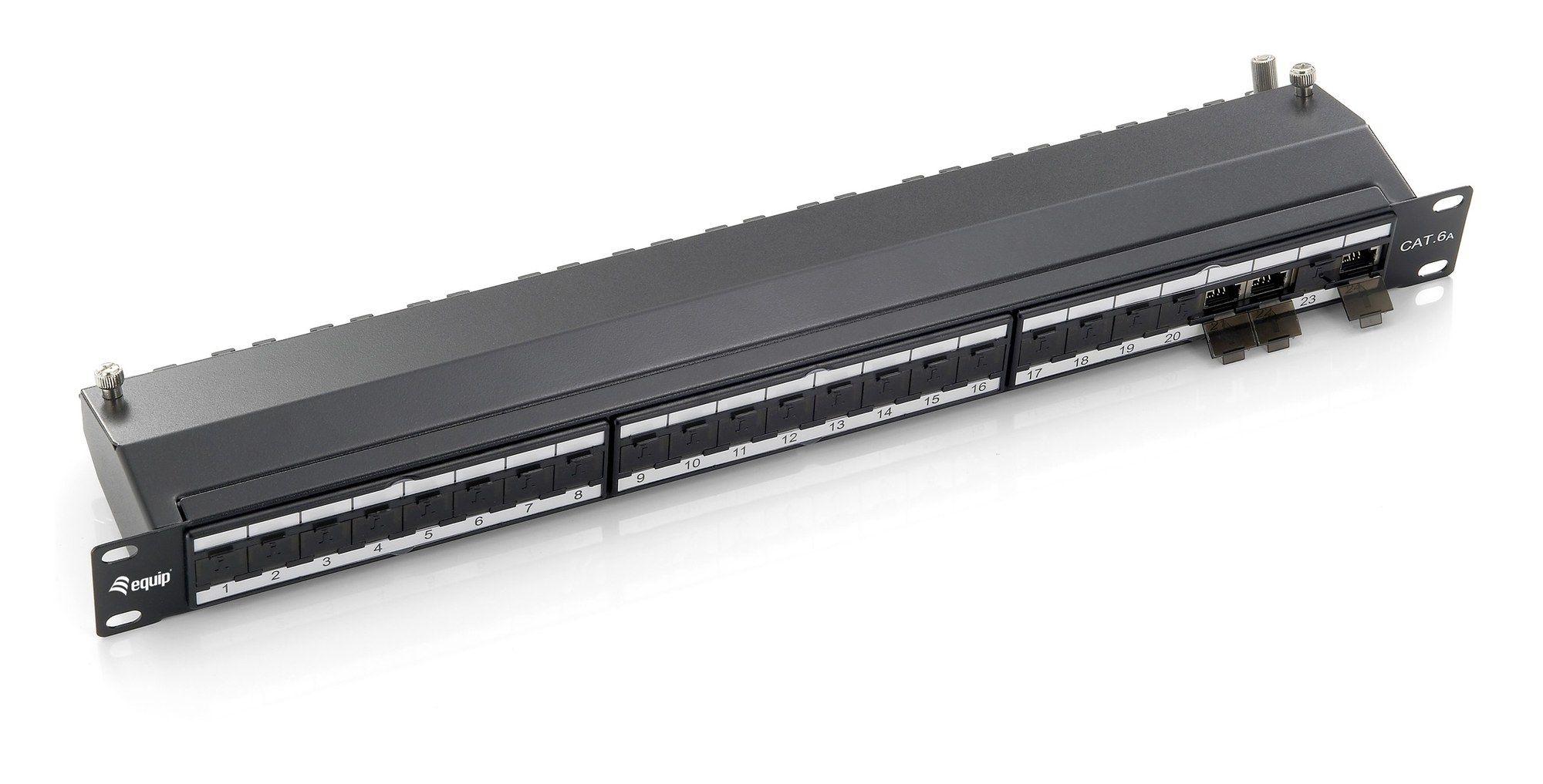 Painel de Patch EQUIP 326624 (RJ-45 - Montagem em rack - Preto)