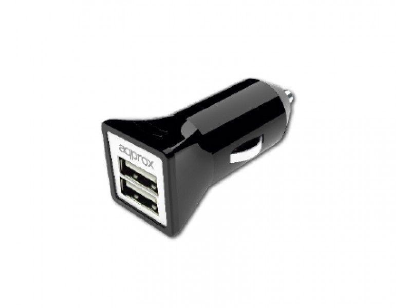 Carregador de Isqueiro para Automóvel APPROX APPUSBCAR31B (Preto)