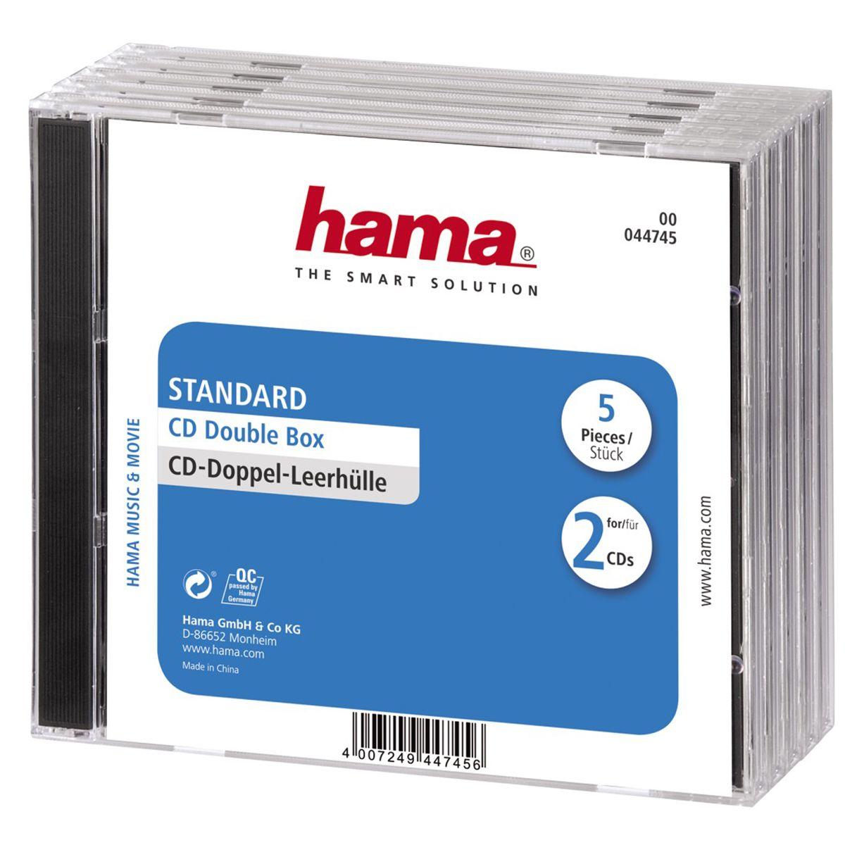 Caixa Dupla para CD HAMA 44745 (Transparente)