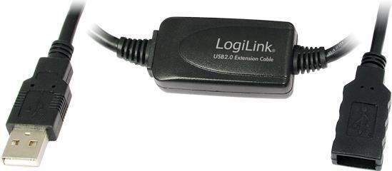 Cabo de Extensão USB LOGILINK UA0146 (20 m - USB-A - Preto)