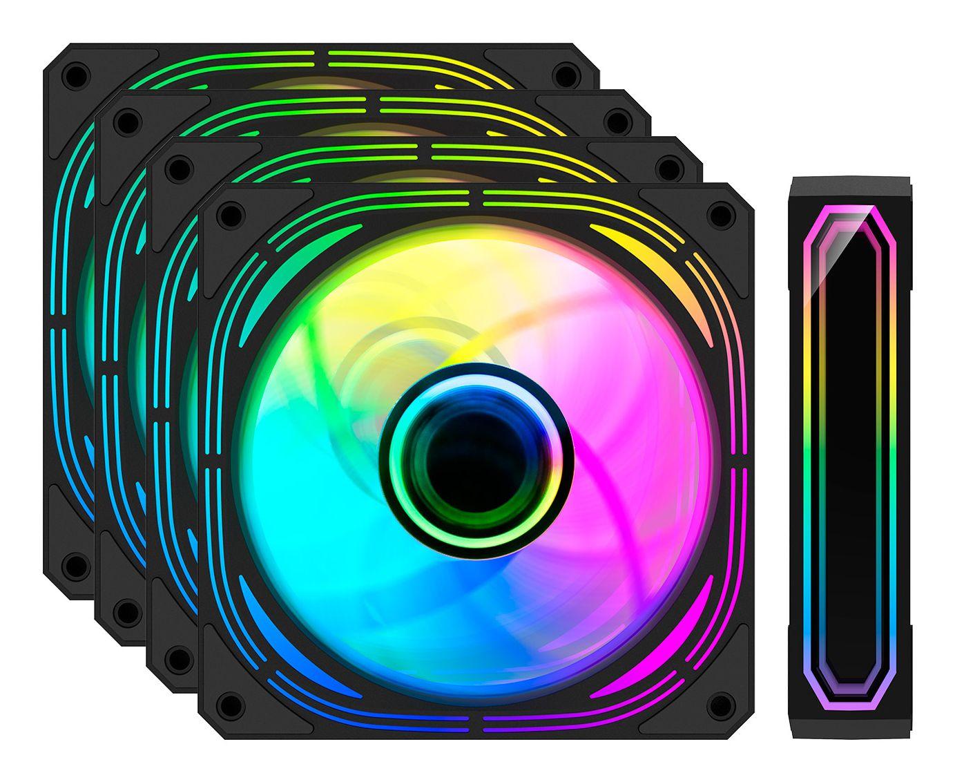 Kit de Ventoinhas para Caixa de PC COOLBOX Infinity Pro ARGB (Preto), miniatura 4