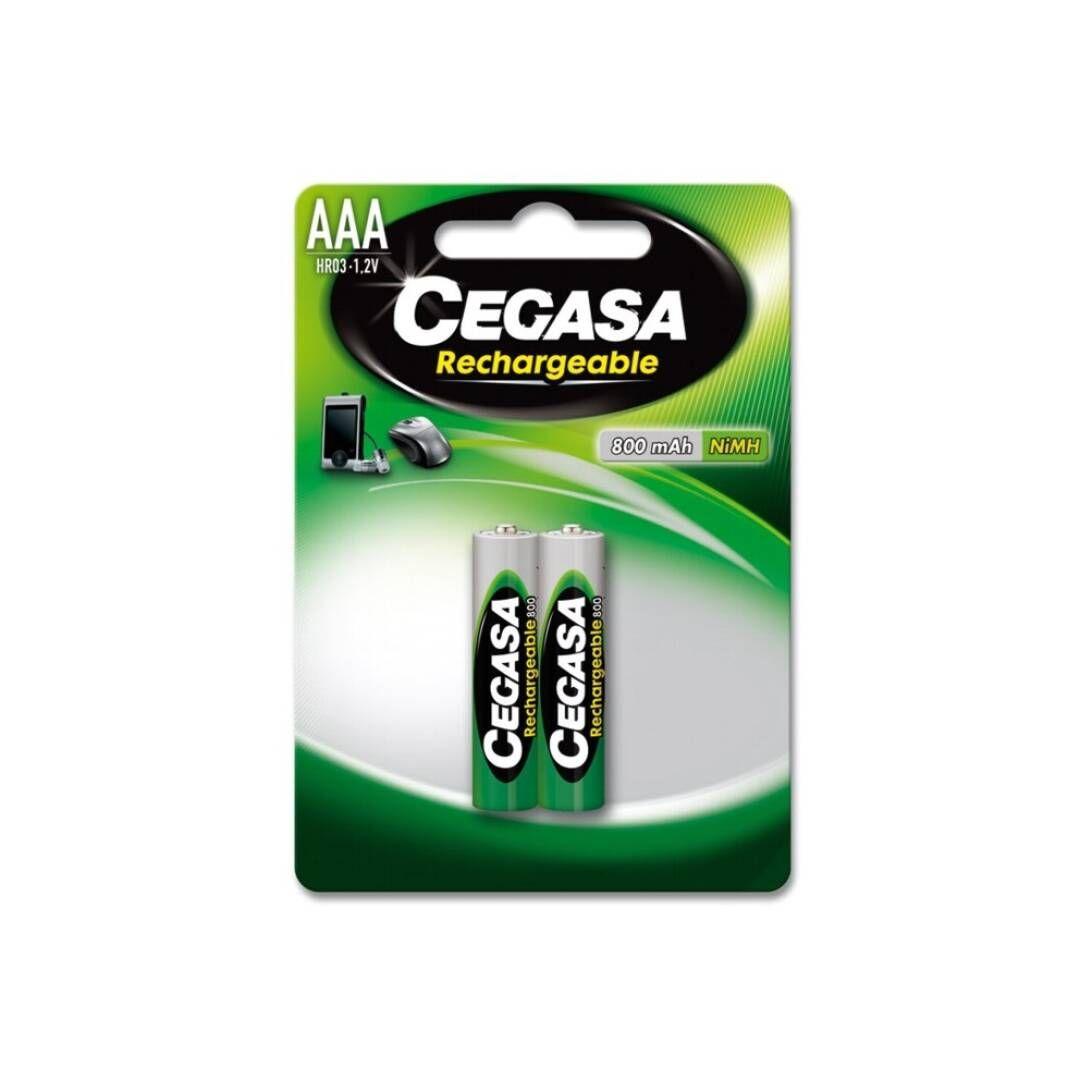 Pilhas Recarregáveis CEGASA HR03 (AAA - 800 mAh - 1,2 V - Pack de 2)