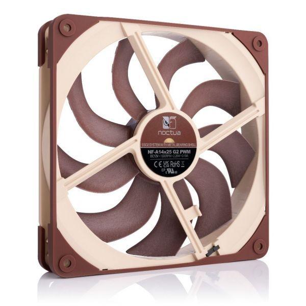 Ventoinha NOCTUA NF-A14x25 G2 PWM (2,28 W - Bege), miniatura 5