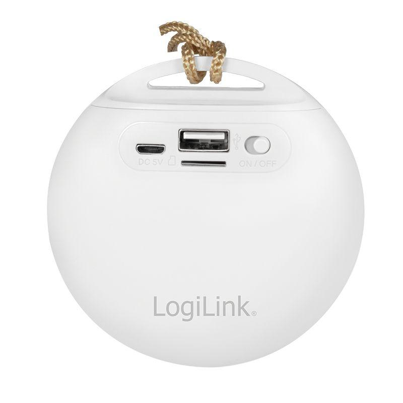 Coluna Portátil LOGILINK SP0055 (Sem fios - 3 W - 1.0 canais - Cinzento e Branco), miniatura 5