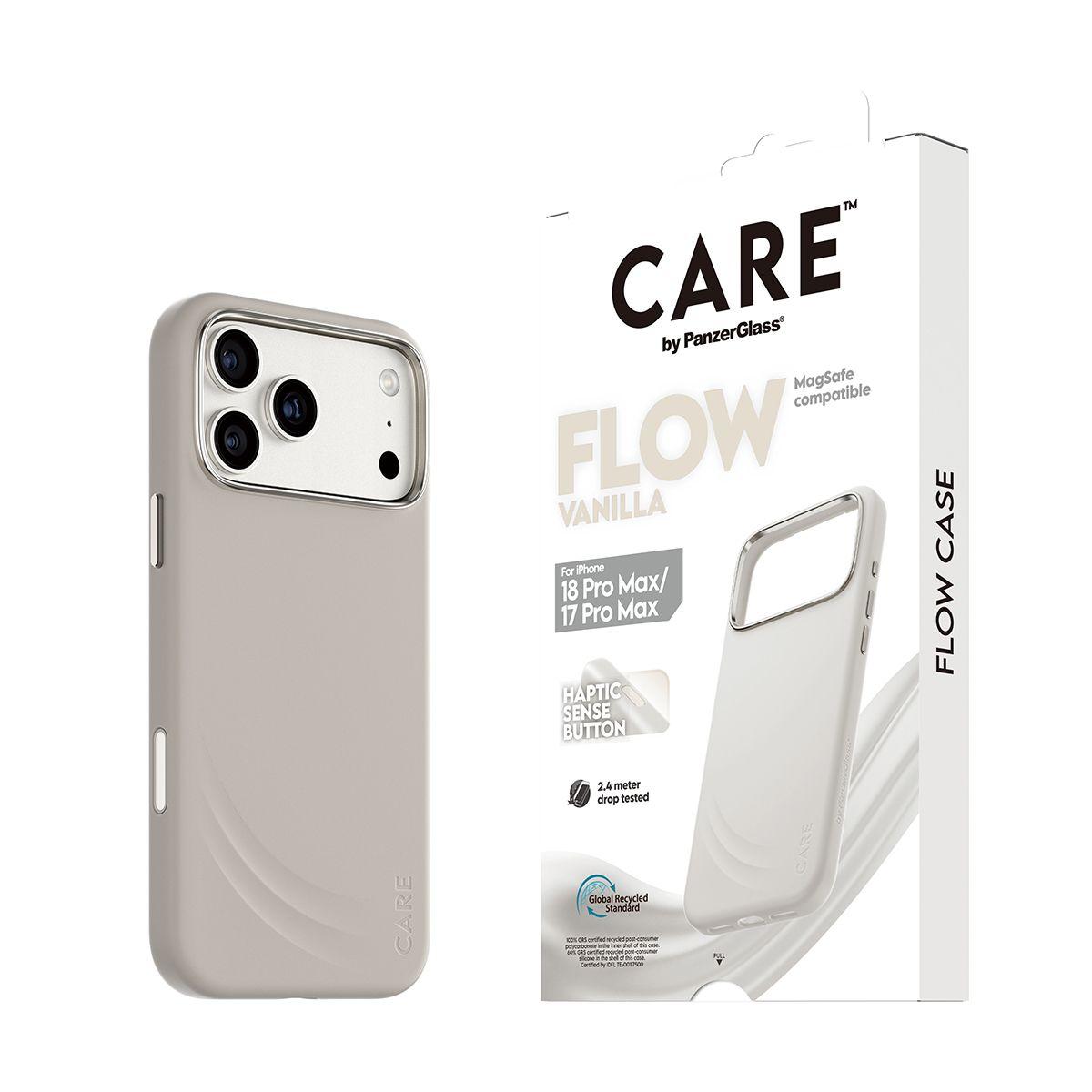 Capa para Telemóvel PANZERGLASS CARE Flow Case Vanilla MagSafe iPhone 17 Pro Max (Silicone - Bege), miniatura 6