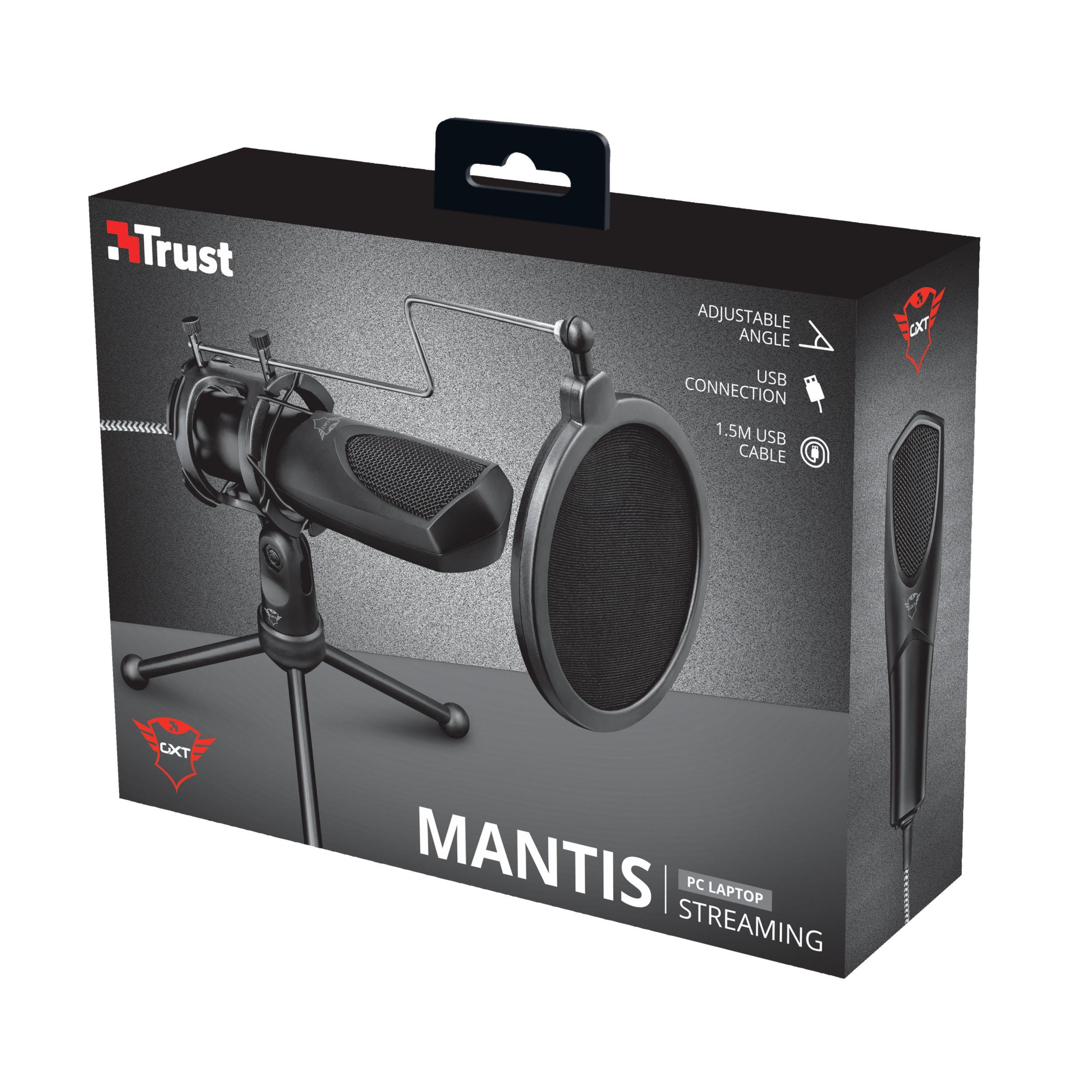 Microfone TRUST GXT 232 Mantis (Microfone para PC - Com fios - USB - Preto) — miniatura 4