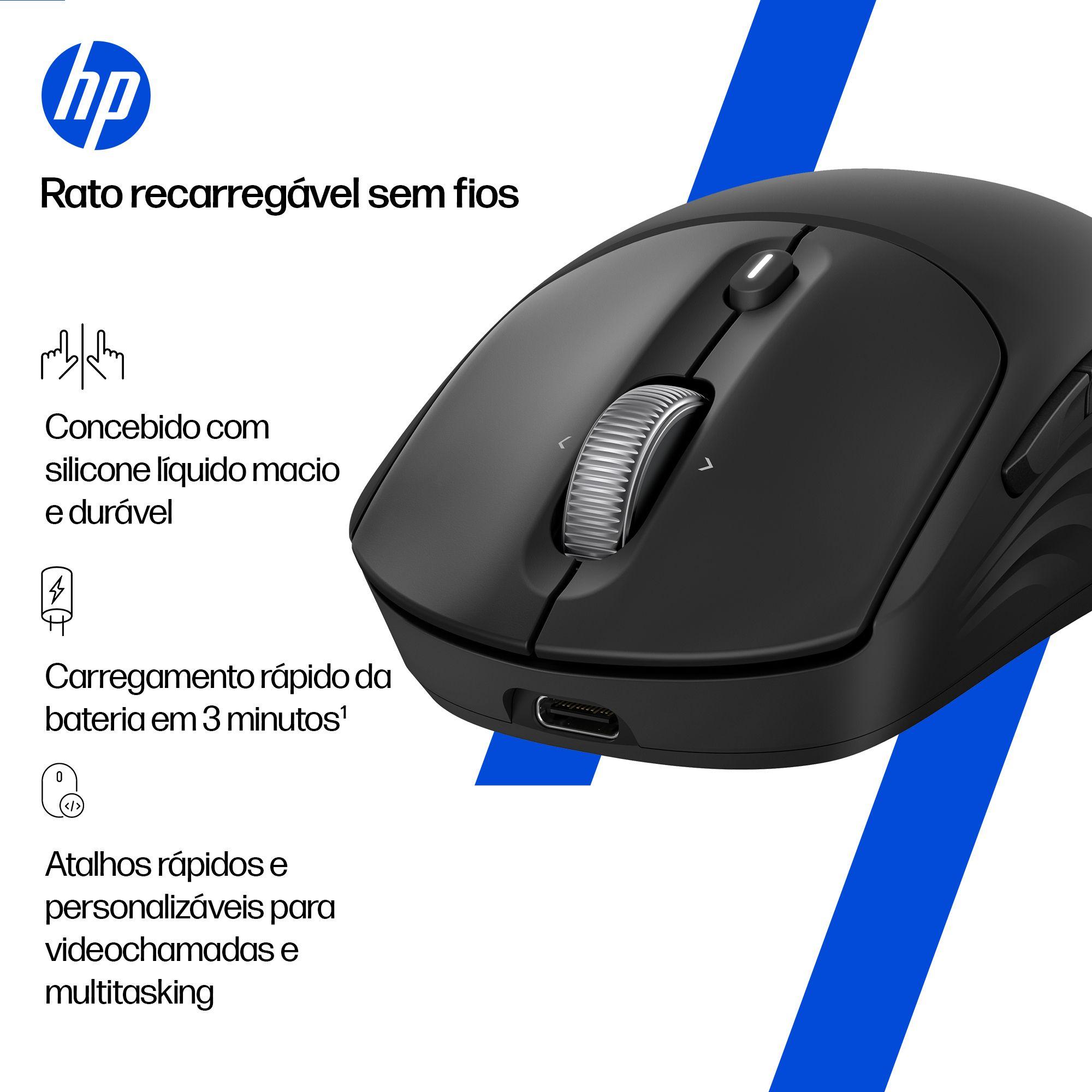 Rato HP 705 (Ambidestro - 6000 DPI - Ótico - Preto), miniatura 8