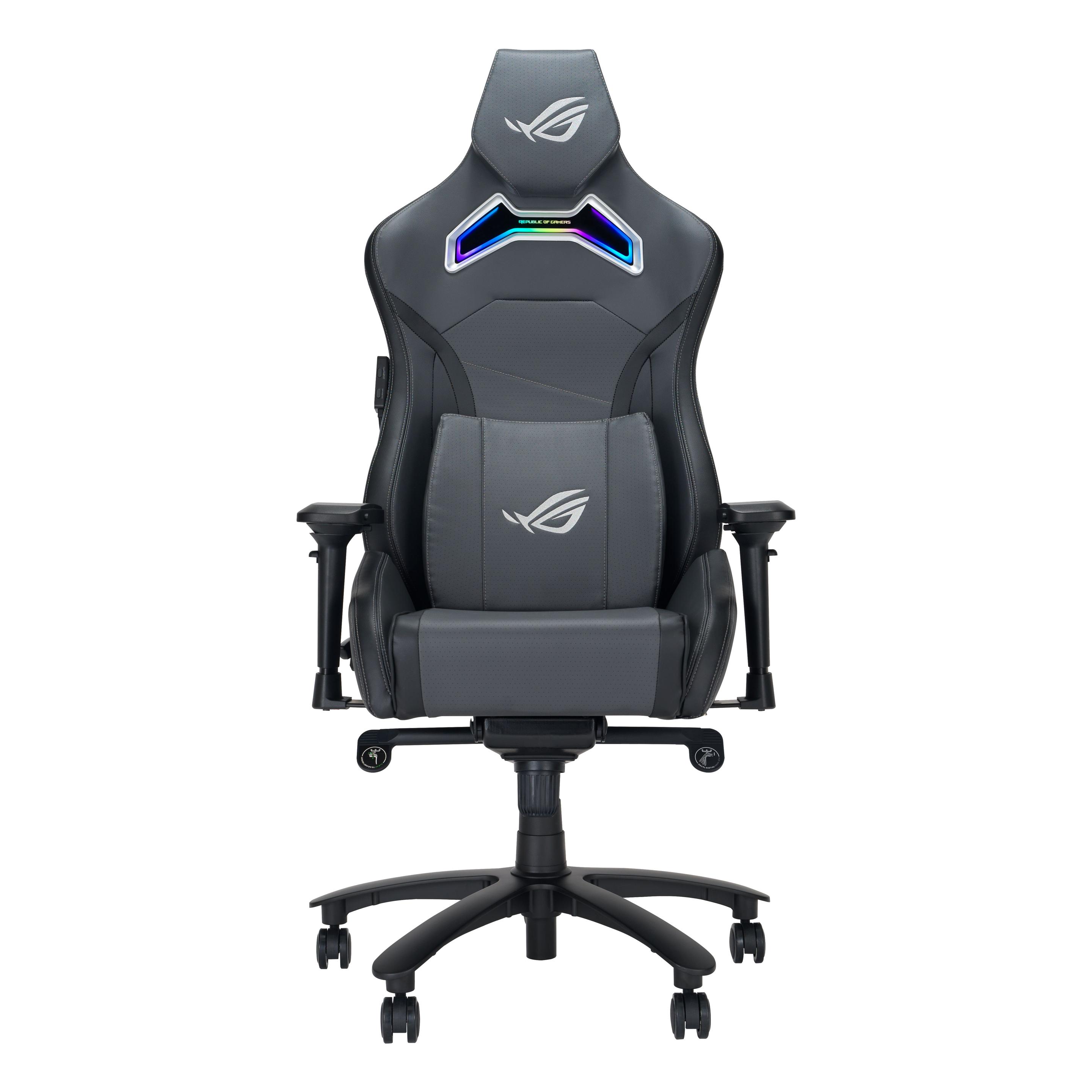 Cadeira Gaming ASUS ROG Chariot X (136 kg - 8,5 cm - Poliuretano - Cinzento/Preto)