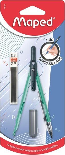 Compasso MAPED Duo+Pen (Cores Sortidas)