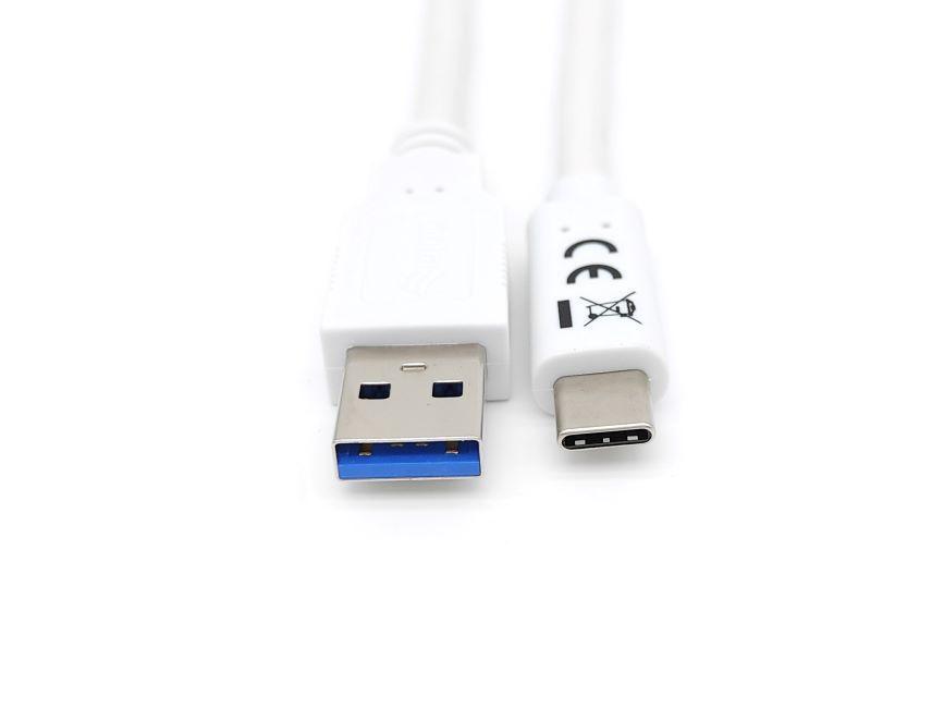 Cabo USB-C para USB-A EQUIP 128363 (1 m - USB C - USB A - Branco), miniatura 4
