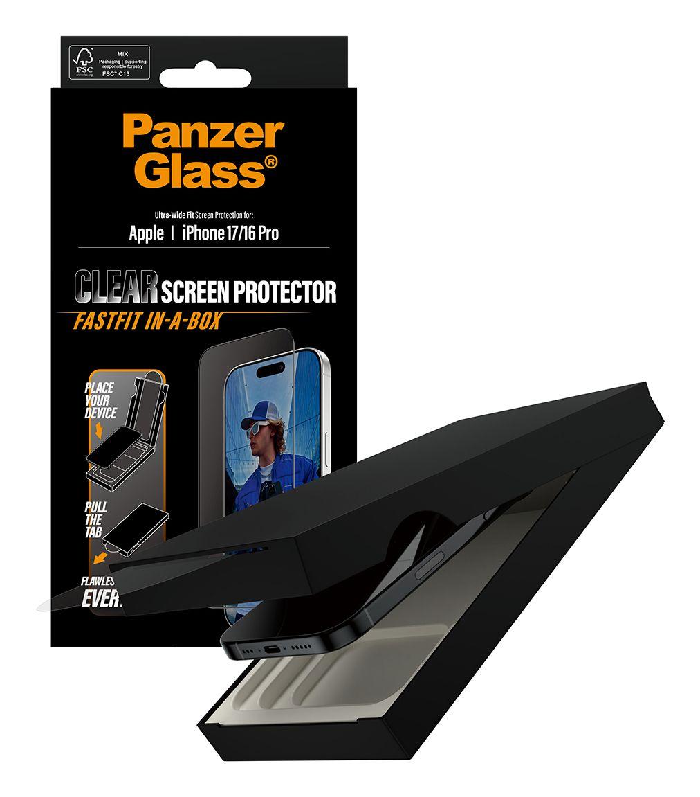 Película de Vidro Temperado PANZERGLASS PG48418 para iPhone 17/16 Pro (Apple - Transparente com Moldura Preta) — miniatura 5
