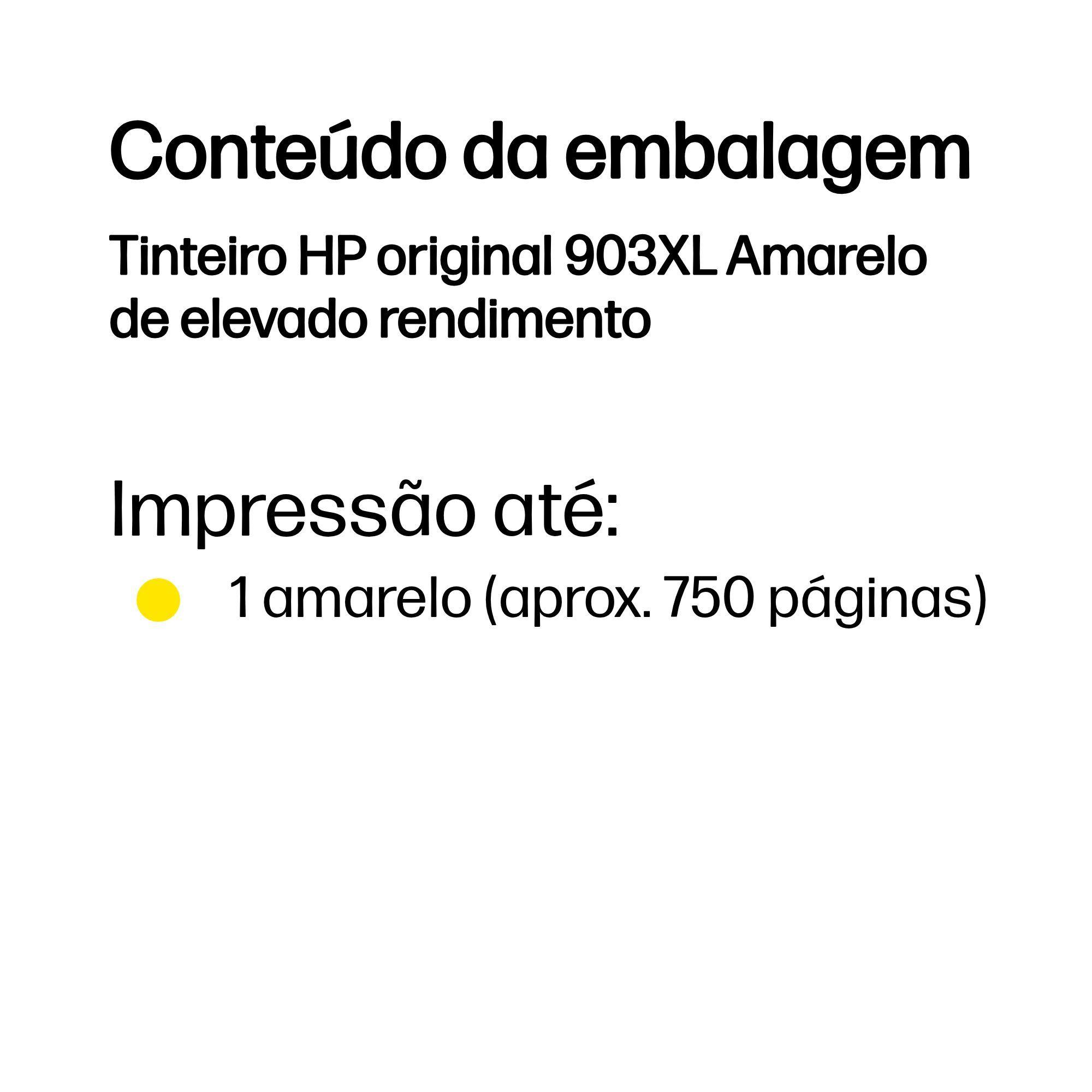 Tinteiro HP 903XL T6M11AE (750 páginas - Amarelo), miniatura 3