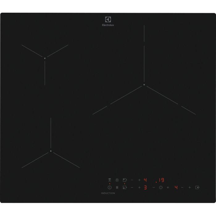 Placa de Indução de Encastre ELECTROLUX EIT61336CT (3 zonas - 7200 W - Vidro-cerâmica - Preto)