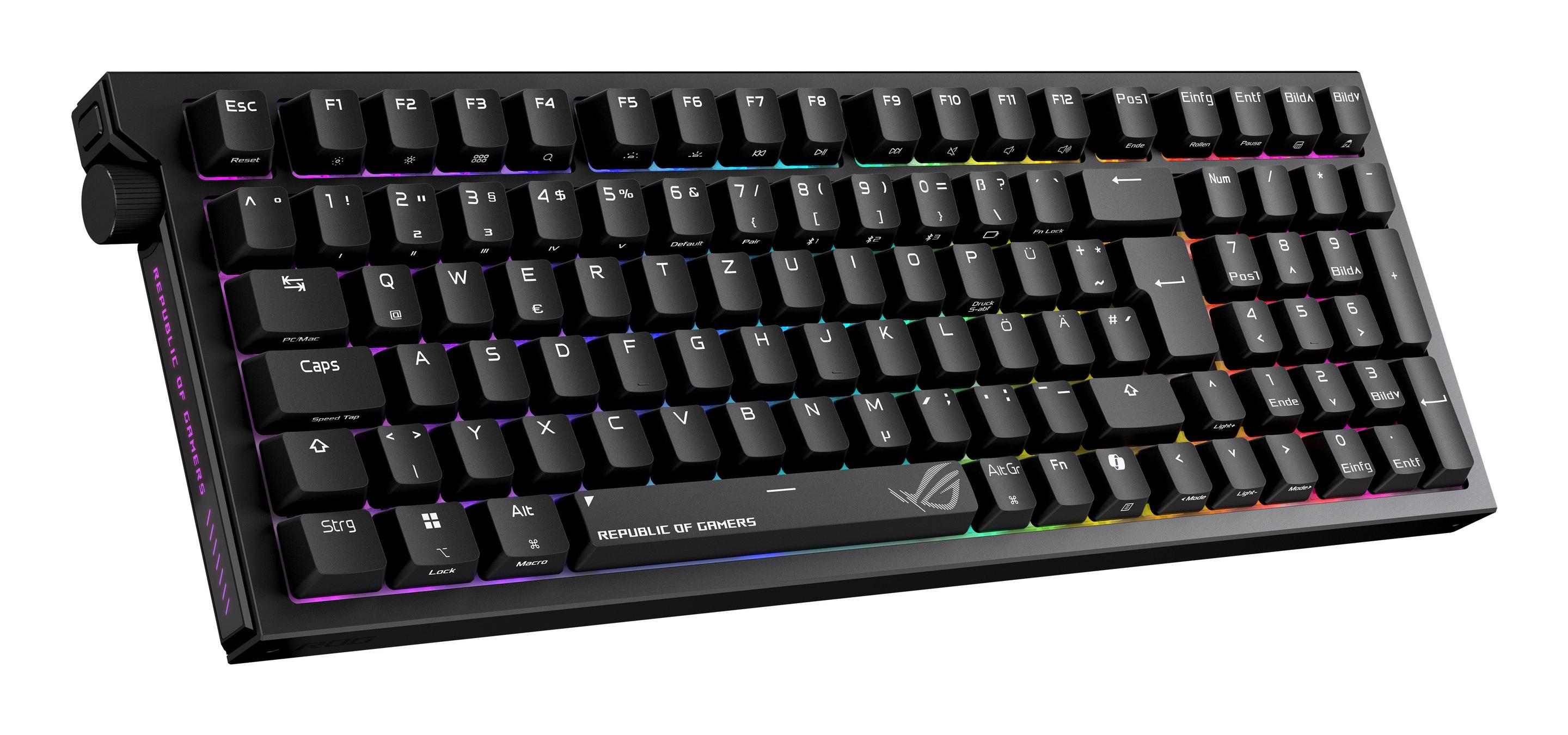 Teclado ASUS ROG Strix Morph 96 Wireless (Alemão - ROG NX V2 - 96% - Preto) — miniatura 3