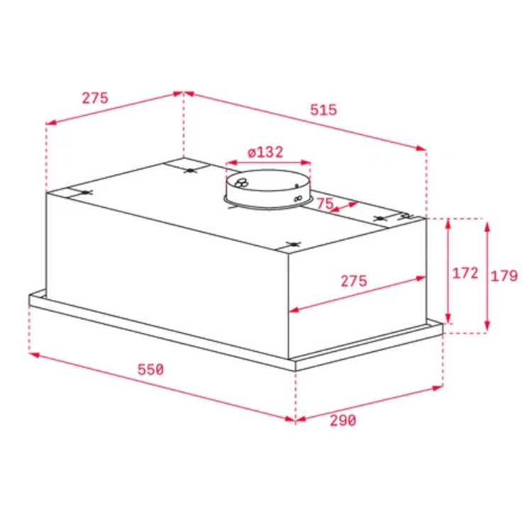 Exaustor de Encastre TEKA GFG2 (Altura 17,5 cm - 18 cm - 55 cm - Preto), miniatura 3