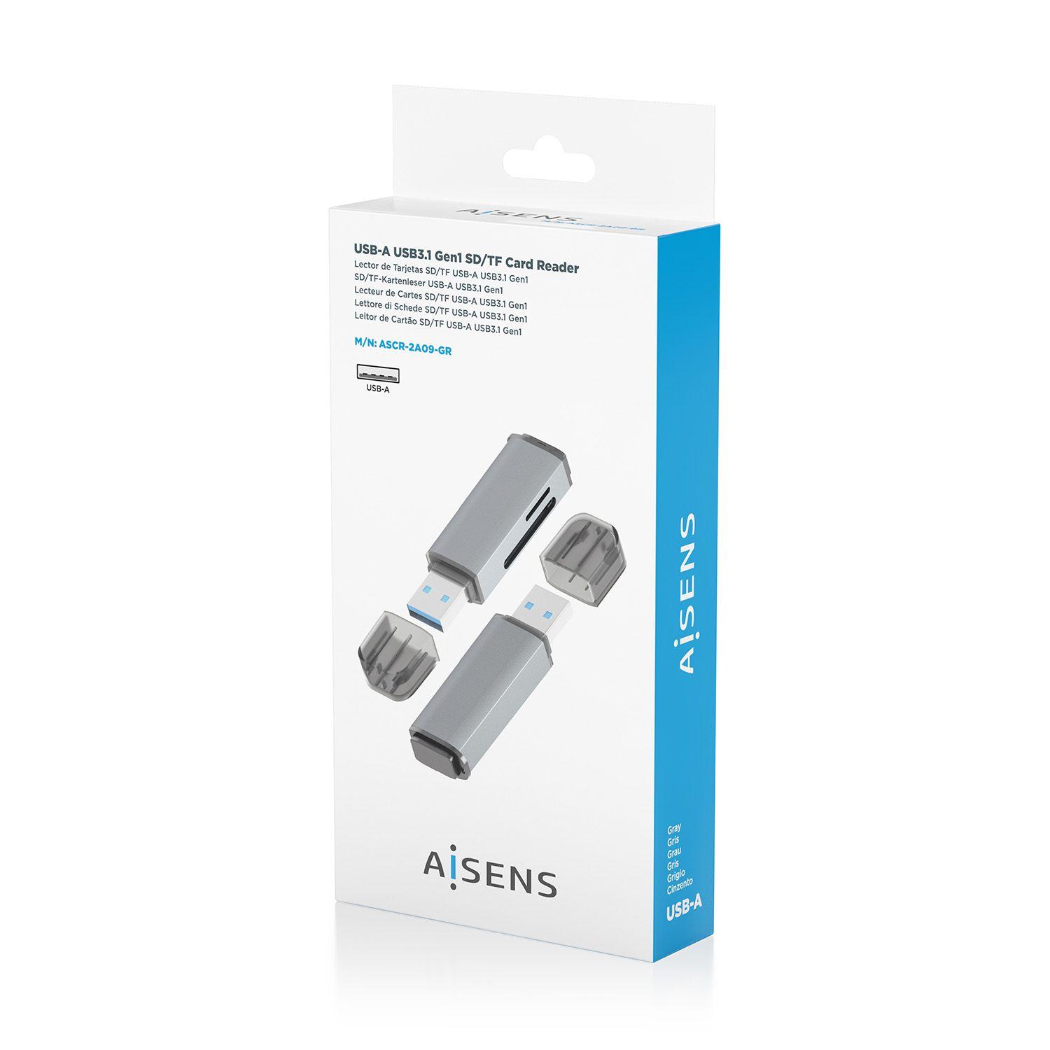 Leitor de Cartões AISENS ASCR-2A09-GR (Cinzento) — miniatura 7