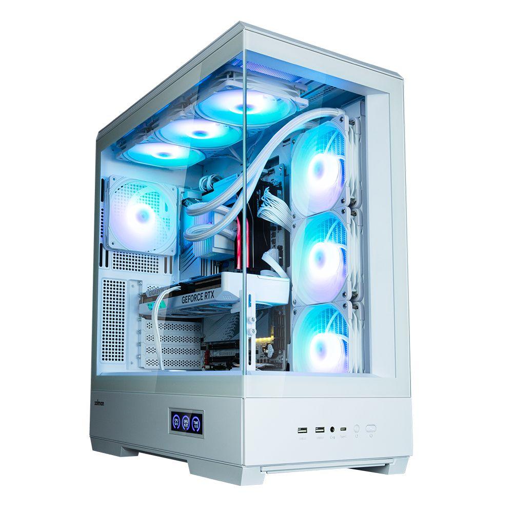 Caixa para PC ZALMAN P50 DS (ATX, Micro ATX, Mini-ITX - Mid-Tower - Plástico, aço, vidro temperado - Branco)