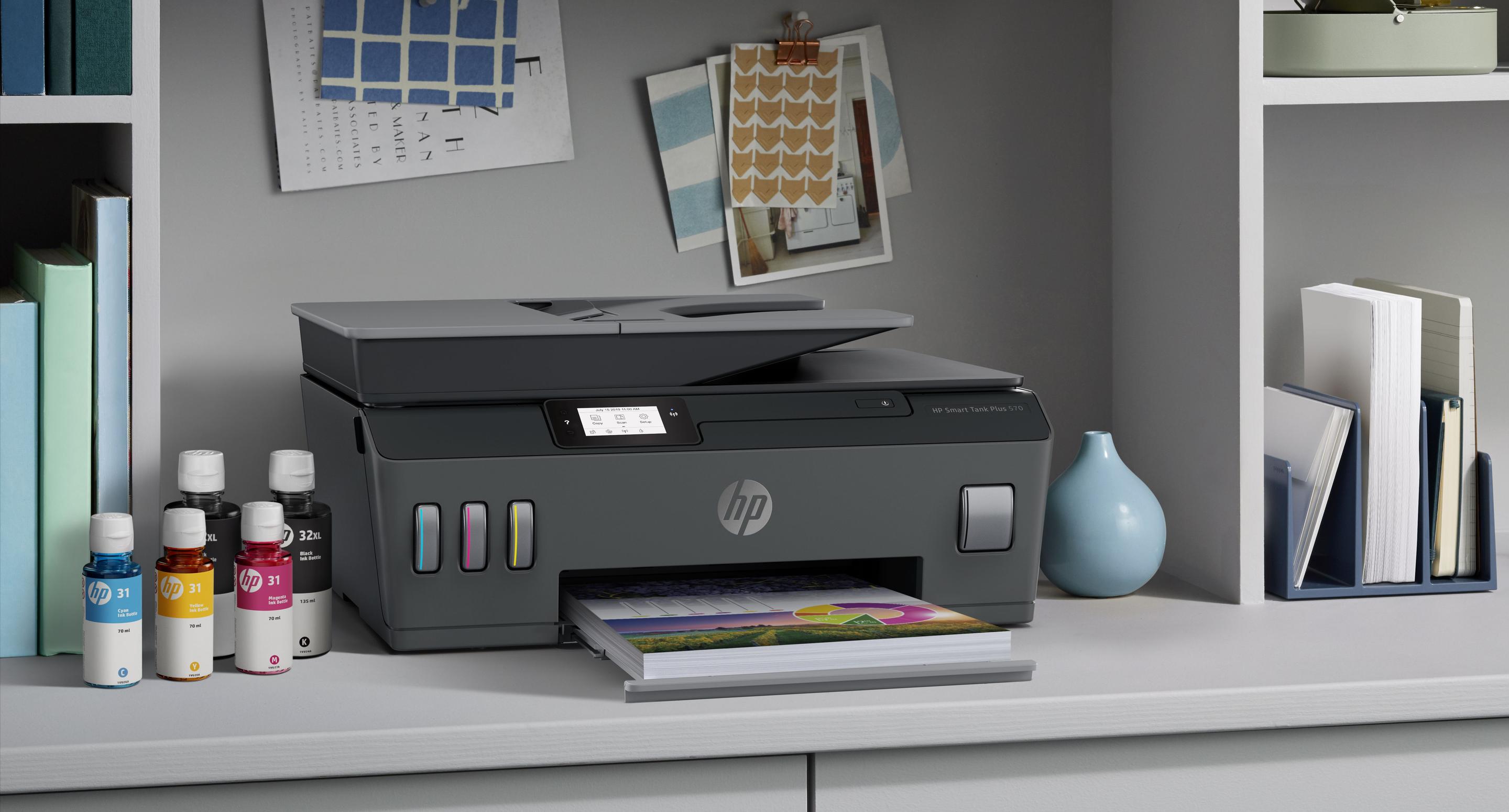 Impressora Multifunções HP Smart Tank Plus 570 (A4 - Impressão a cores - 100 folhas - Preto), miniatura 4