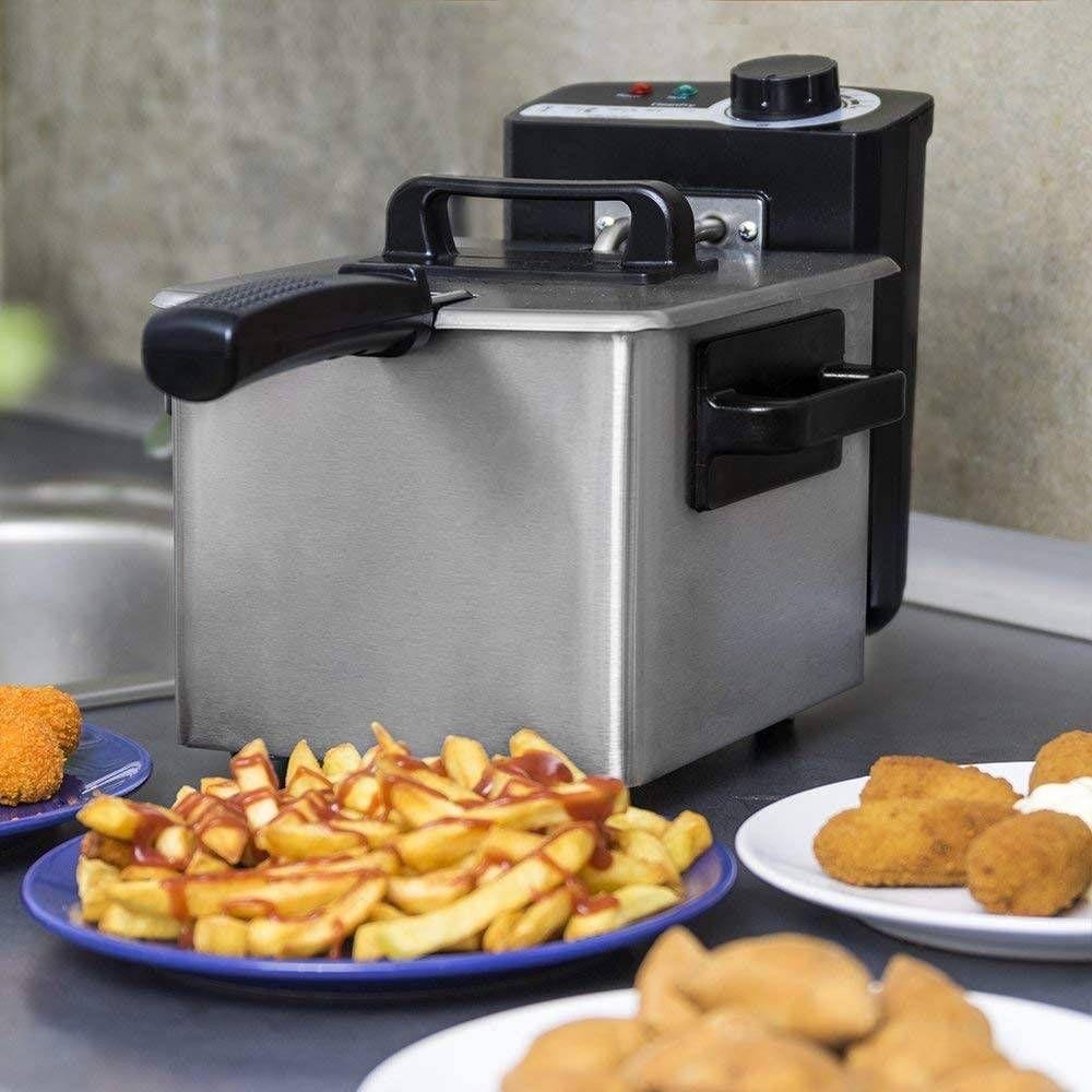 Fritadeira Independente CECOTEC CLEAN FRY 03031 (1000 W - 190 °C - Rotativo - Preto e Inox), miniatura 2