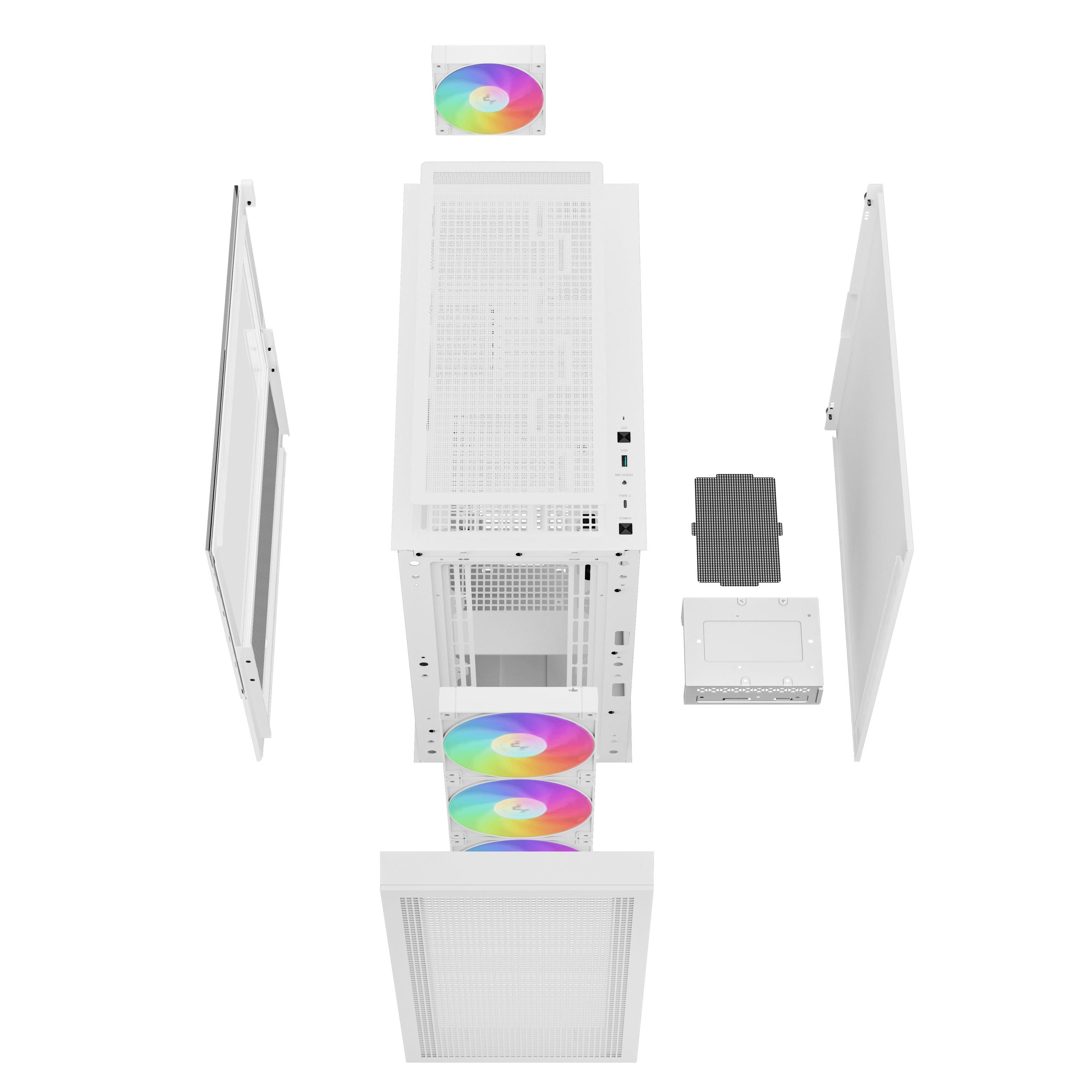Caixa PC DEEPCOOL CH560 (ATX, EATX, micro ATX, Mini-ITX - ATX, PS2 - Midi Tower - Branco) — miniatura 14