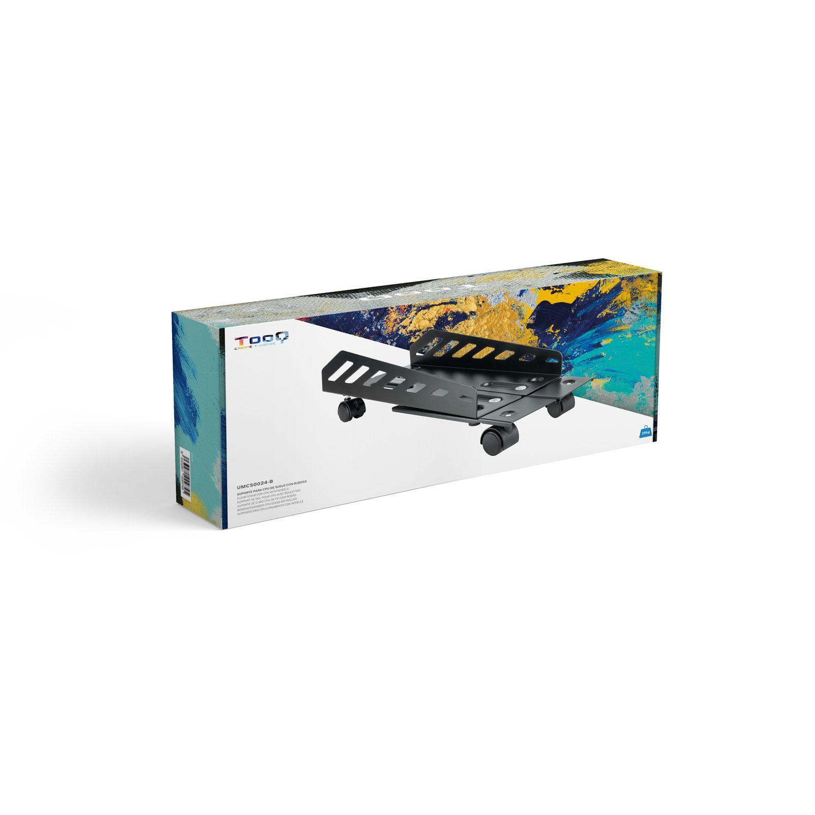 Suporte de Chão para Caixa de PC TOOQ UMCS0024-B (Tower - Aço - Preto) — miniatura 9