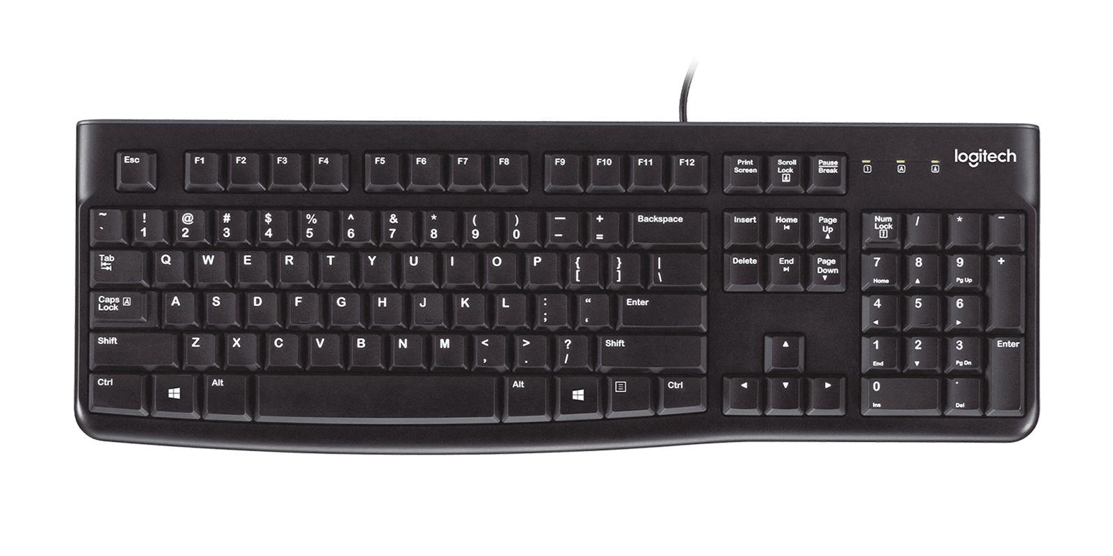Teclado LOGITECH K120 (Espanhol - USB - Com fios - Preto)