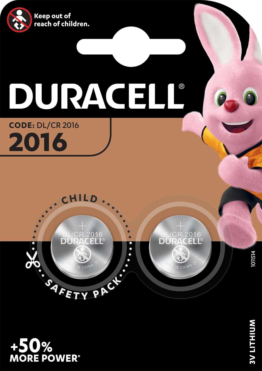 Pilhas de Botão DURACELL DL2016 K2 (Metálico)