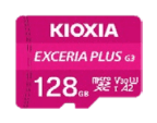 Cartão de Memória KIOXIA EXCERIA PLUS G3 128GB (128GB - Classe 10 - 210 MB/s - Rosa)