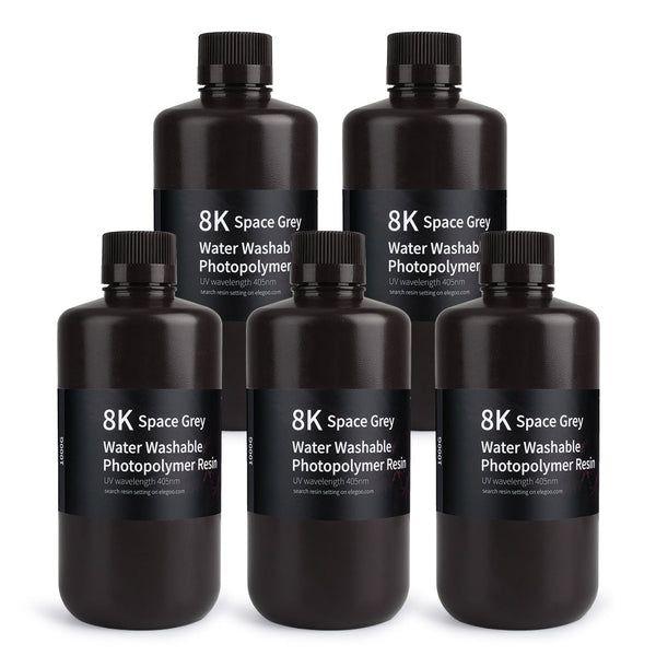 Resina Lavável a Água para Impressão 3D ELEGOO Water Washable 8K Resin (8K - Cinzento Espacial)
