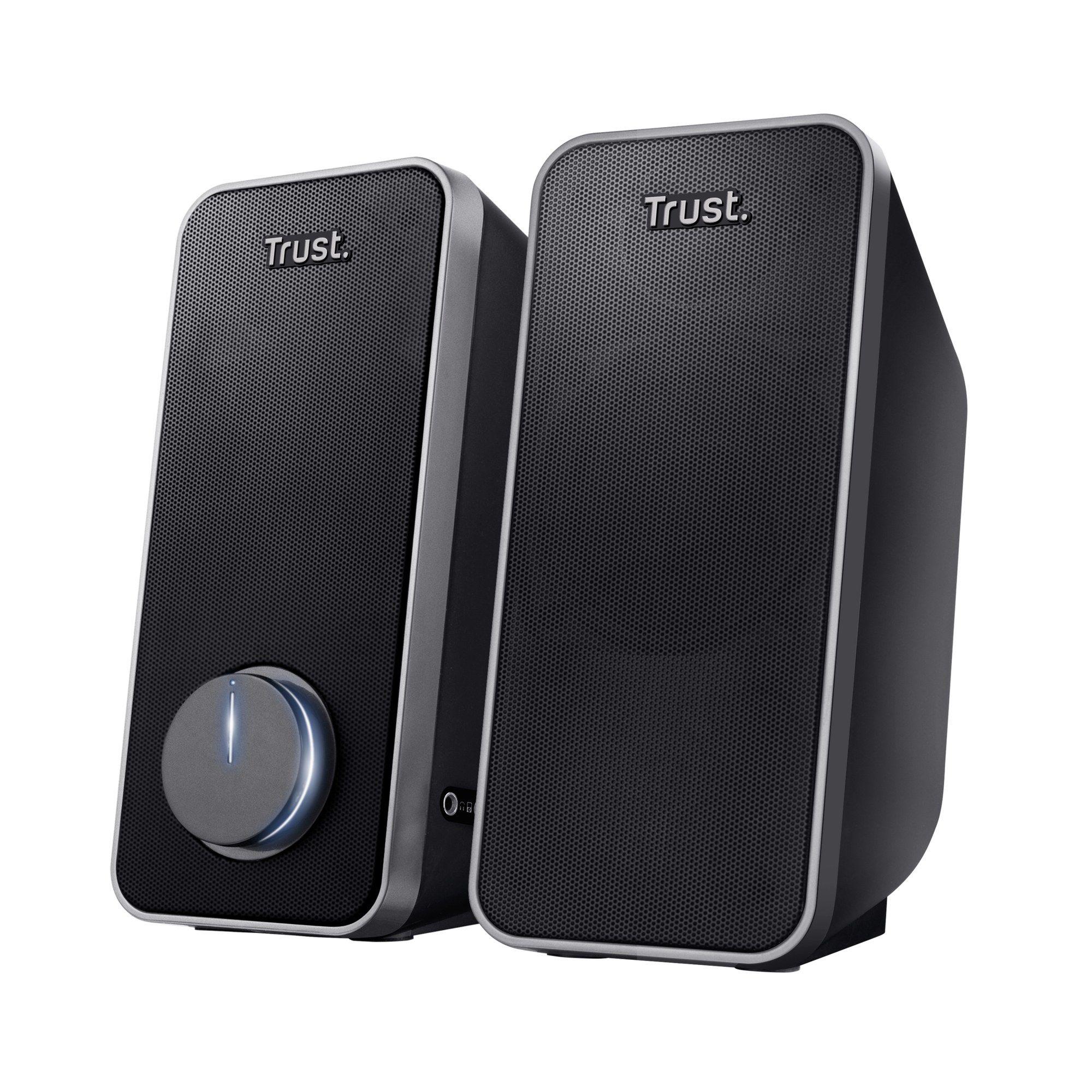 Colunas TRUST Arys 2.0 (Com fios - 14 W - 2.0 canais - Preto)