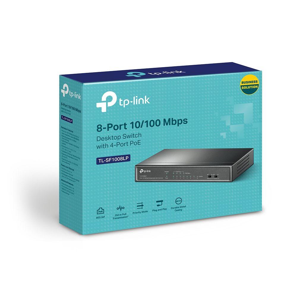 Switch TP-LINK TL-SF1008LP (Fast Ethernet - 1,6 Gbit/s - Preto), miniatura 3