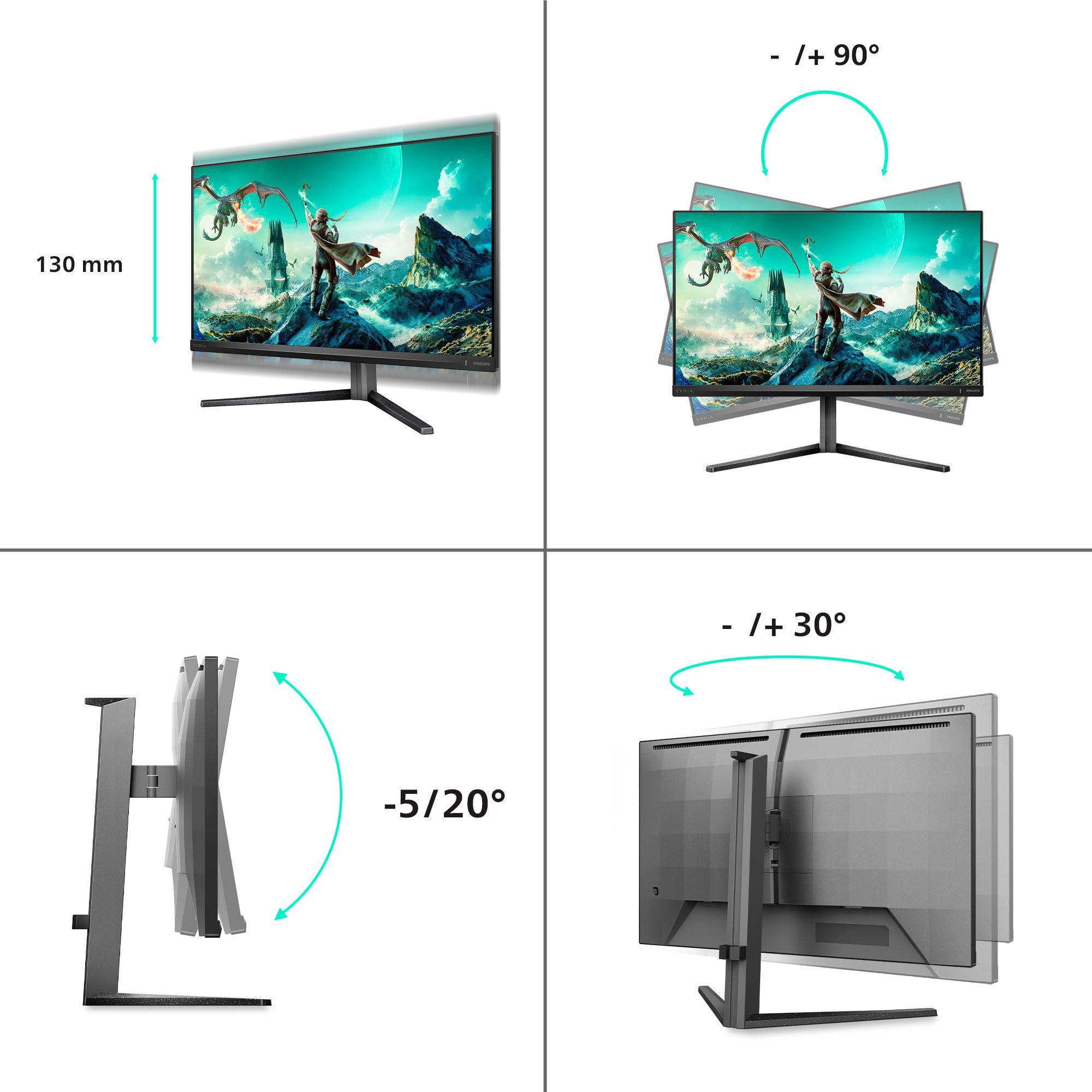 Monitor PHILIPS Evnia 27M2N3800A/00 (27" - Fast IPS - 320 Hz - Grafite) — miniatura 3