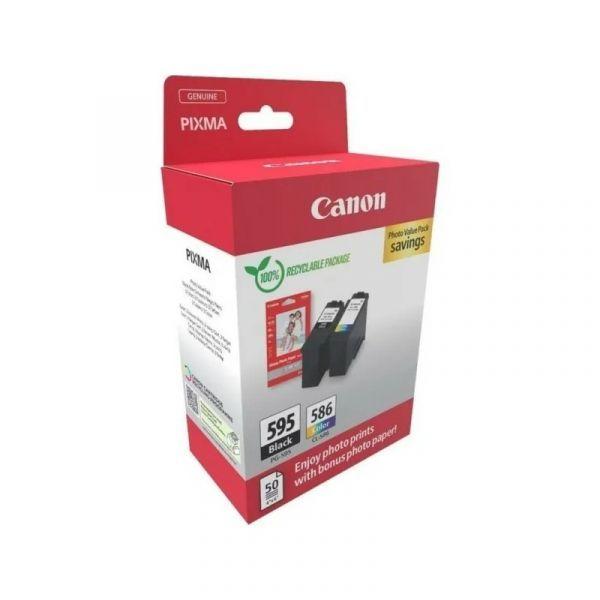 Multipack de Tinteiros CANON PG-595XL/CL-586XL + GP-501 (2 tinteiros + 50 folhas de papel fotográfico - Preto, Ciano, Magenta e Amarelo), miniatura 3