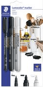 Conjunto de Marcadores STAEDTLER Lumocolor 60 BK-7 (Preto e Branco)