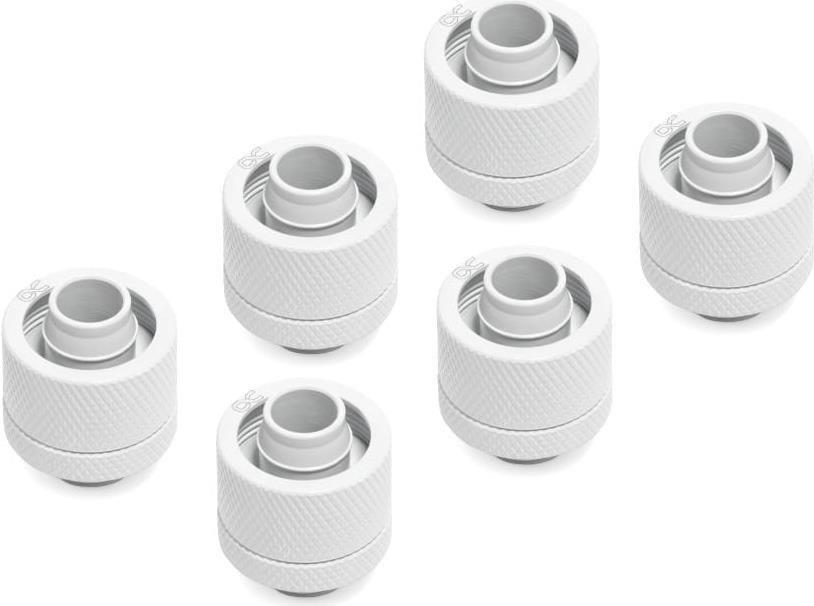 Conjunto de 6 Conectores de Compressão ALPHACOOL Eiszapfen (16/10 mm - Rosca G1/4 - Branco)