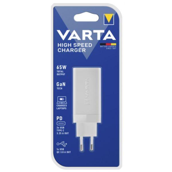 Carregador de Parede VARTA High Speed Charger 65W GaN (Universal - AC - Branco), miniatura 2
