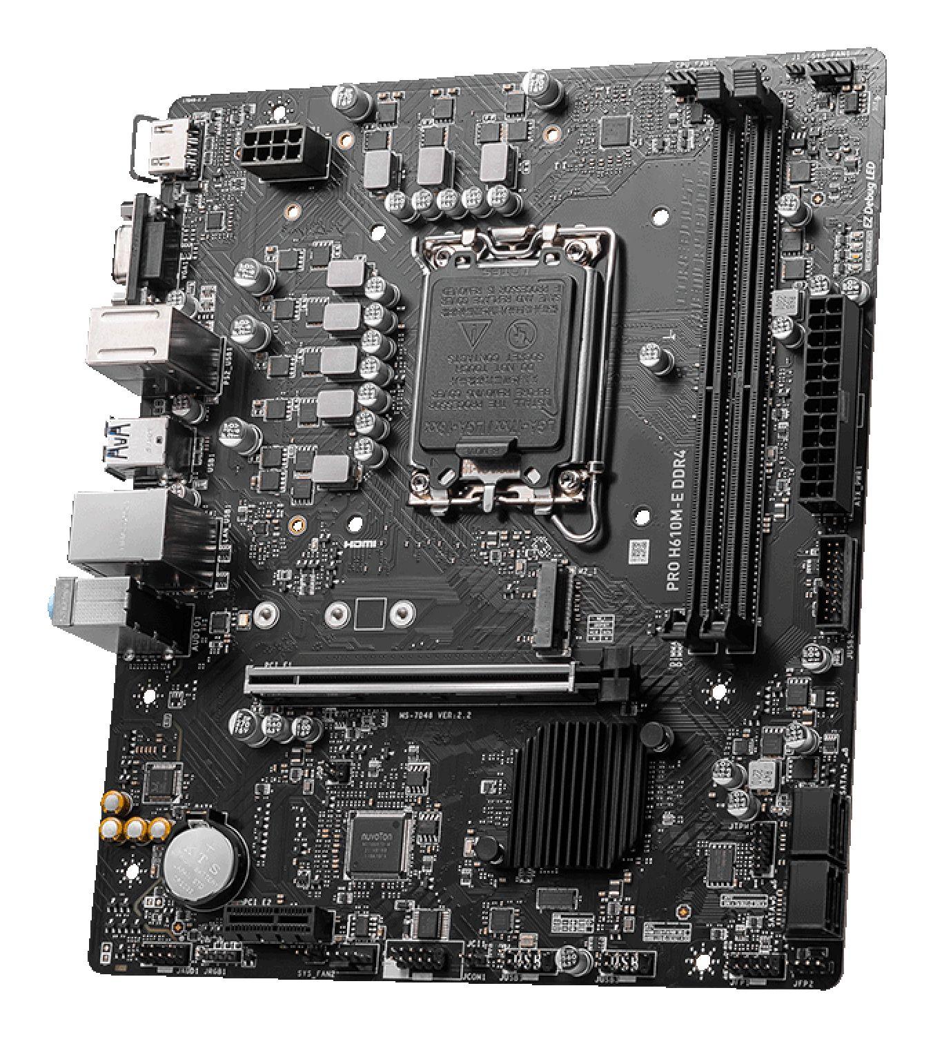 Motherboard MSI PRO H610M-E DDR4 (LGA 1700 - micro ATX - Duplo canal), miniatura 3
