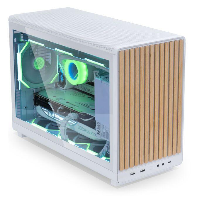 Caixa Micro-ATX LIAN LI A3W-WDG (Micro ATX, Mini-ITX - Micro Tower - Branco/Madeira) — miniatura 5